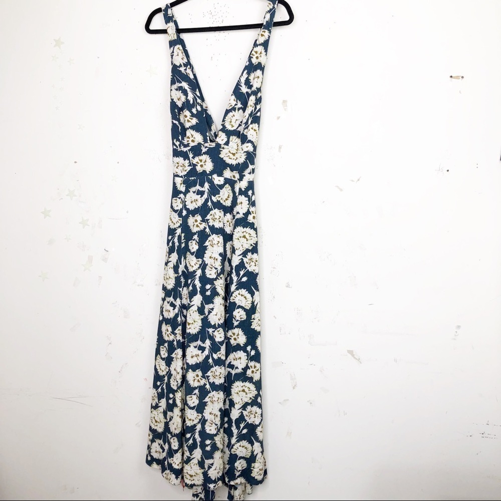 Nicholas Haisley Fan floral linen midi dress - Picture 9 of 12